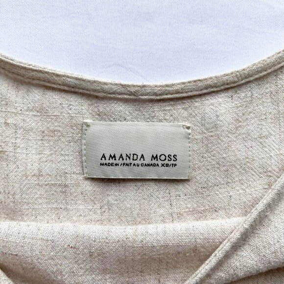 AMANDA MOSS NEALA LINEN BLEND TUNIC TOP IN OATMEAL CREAM - XS - Picture 7 of 11